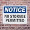 Signmission No Storage Permitted, 10 in W x Rectangle, Plastic OS-2PACK-NS-P-710-L-14867 - alternate 5
